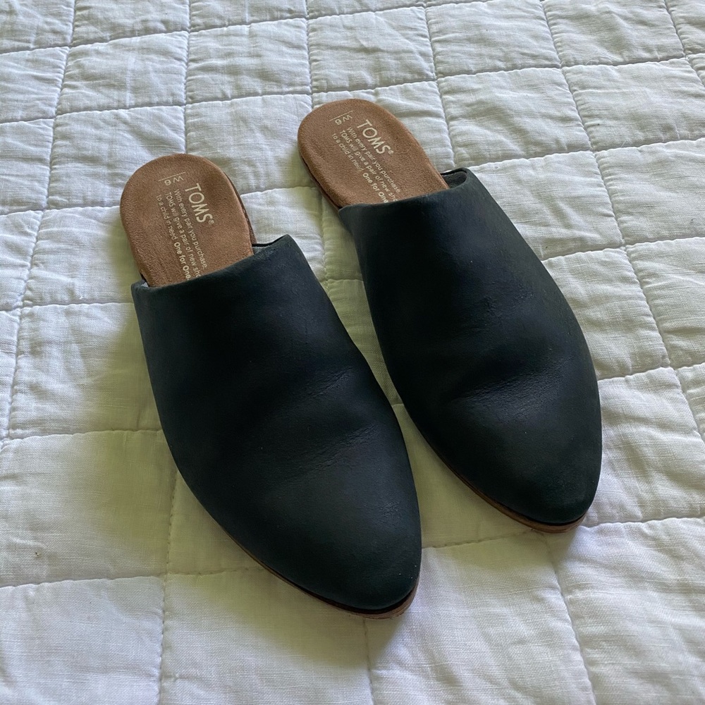 Toms Jutti Mule Slip on Shoe Black 6